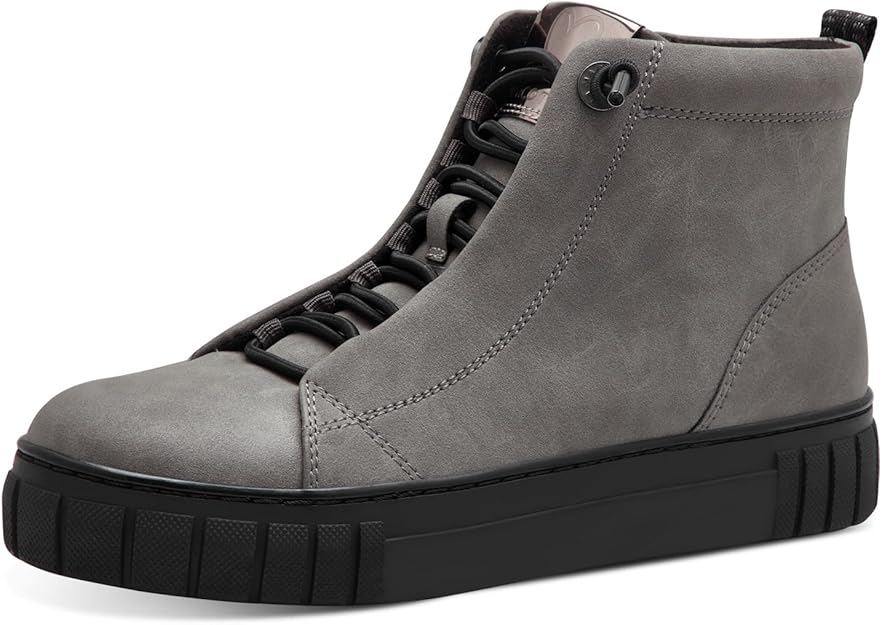 Marco Tozzi grey vegan suede ankle boot sizes 4-8