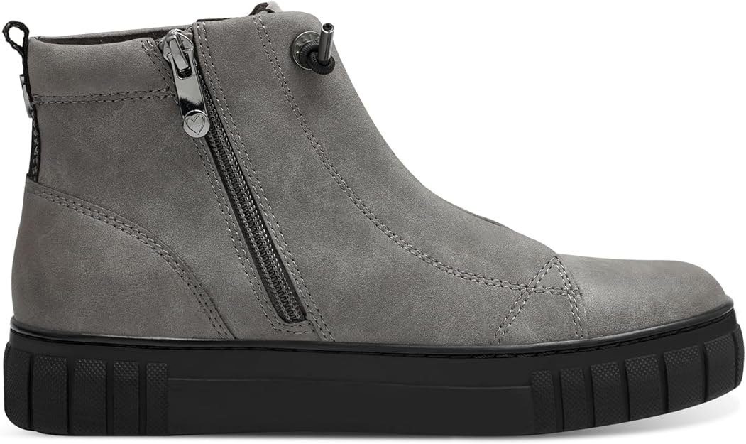 Marco Tozzi grey vegan suede ankle boot sizes 4-8