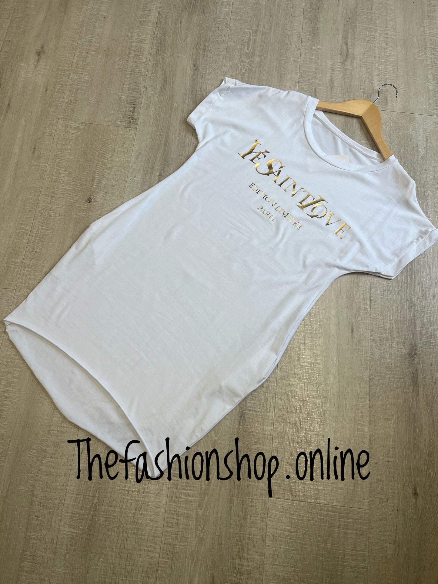 YeSaintLove t-shirt dress white 8-12