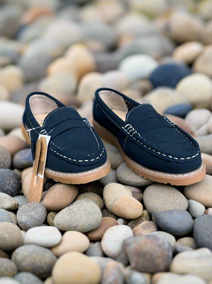 Jo & Joe navy Shore suede loafer sizes 4-8 (37-41)