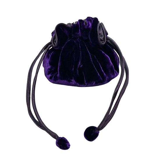 Lua Purple Velvet Draw Pull Pouch