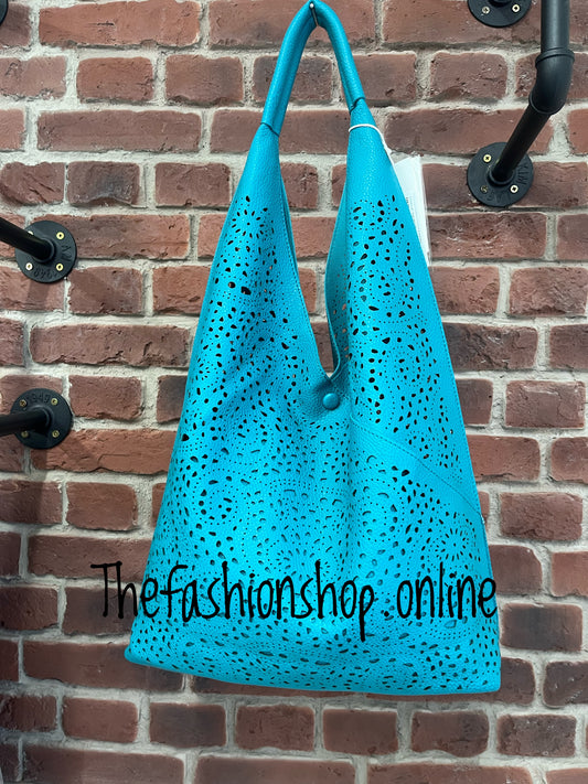 Savannah teal shoulder bag