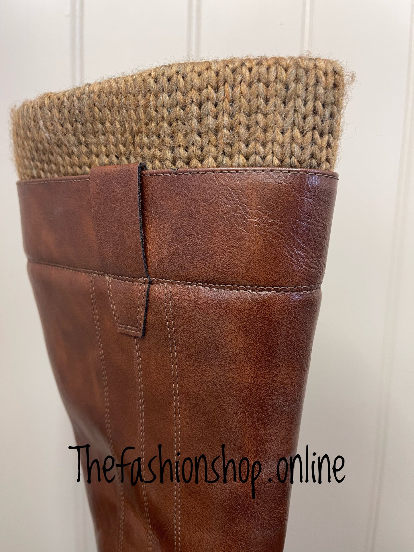 Marco Tozzi chestnut faux leather calf length boot  sizes 4-9