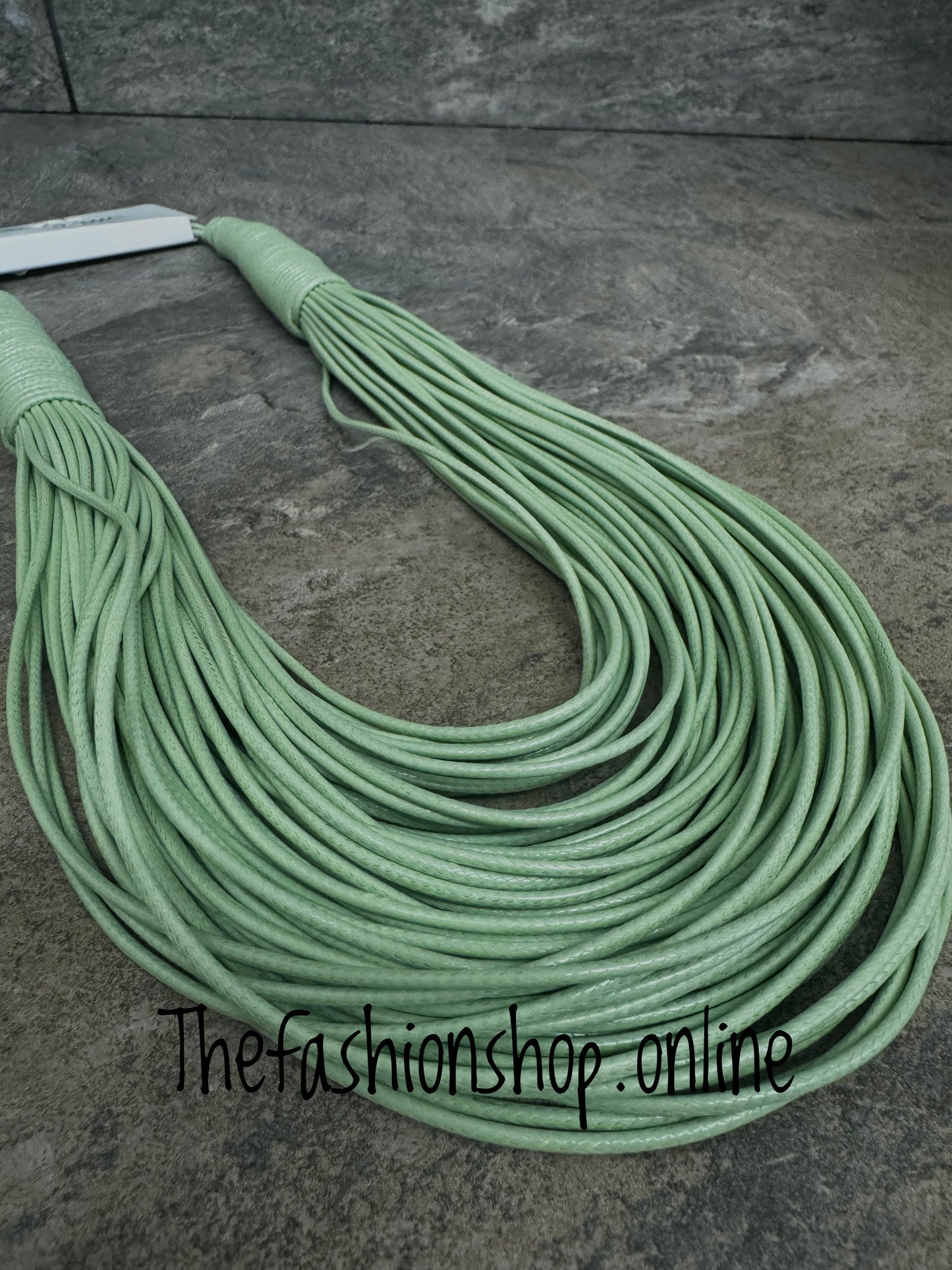 Green Multi Strand Necklace