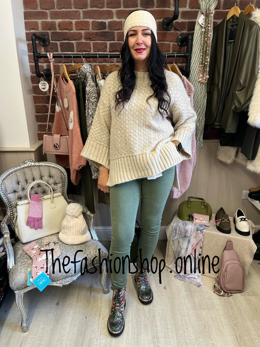 Zara beige chunky jumper 8-16