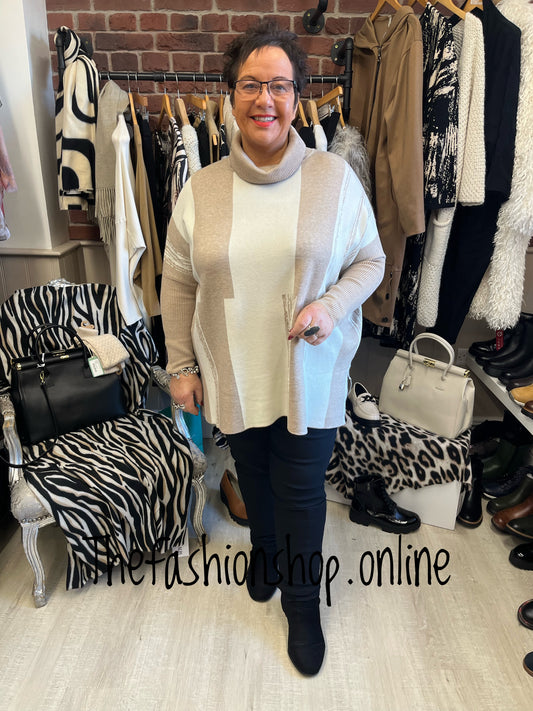 Sarah Tempest beige and cream jumper 12-22