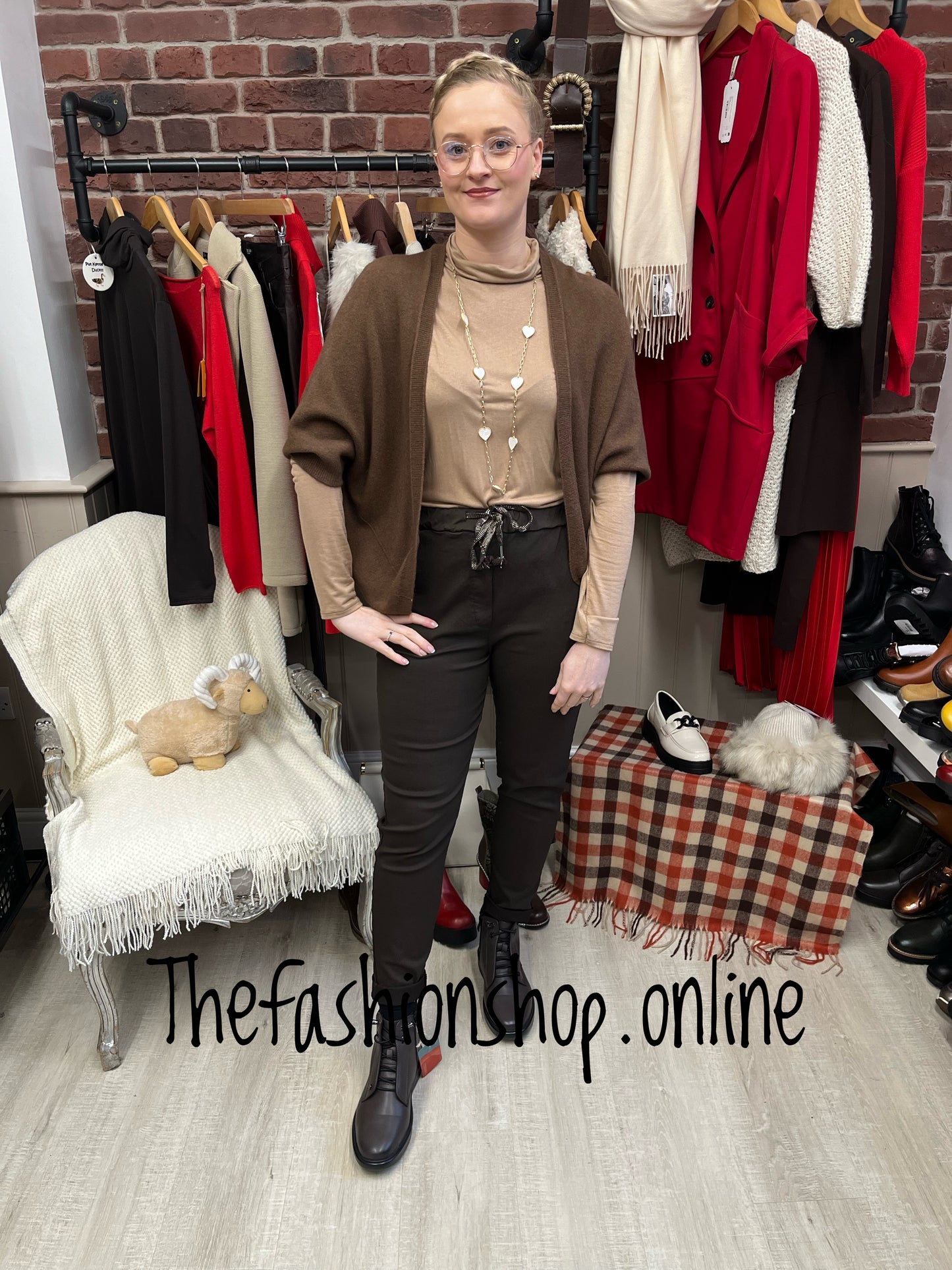 Brown fine knit shrug 12-20