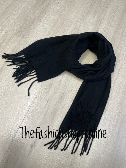 Sarah Tempest black tassel scarf