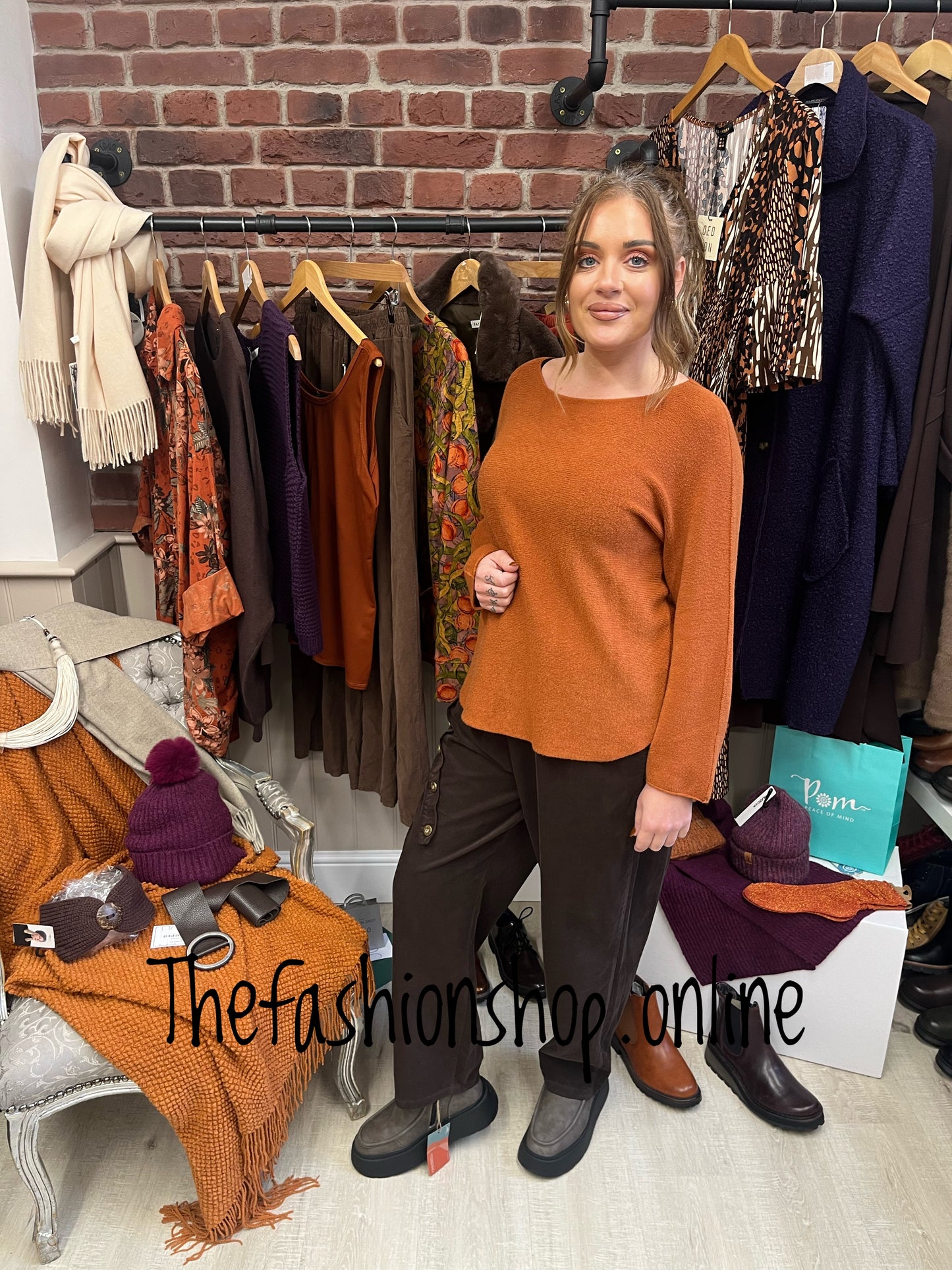 Rust seam sleeve jumper 10-16