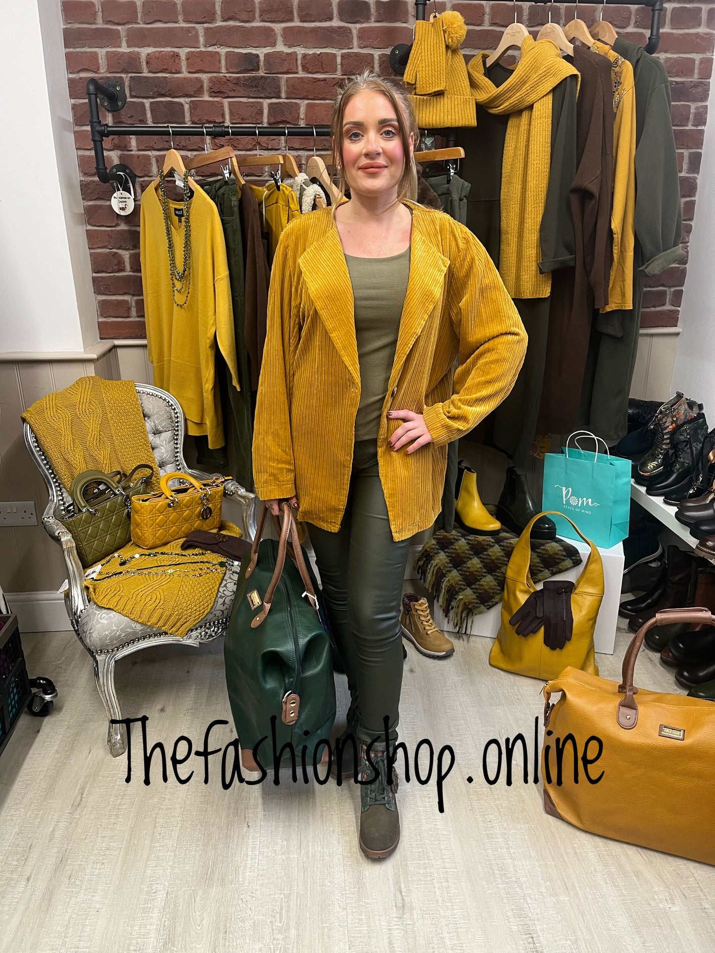 Harriet mustard jumbo cord jacket 10-16