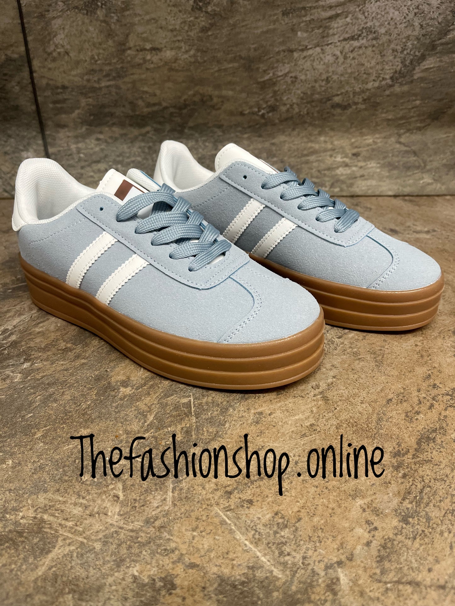 Dolly blue platform trainers sizes 3-8 (EU 36-41)