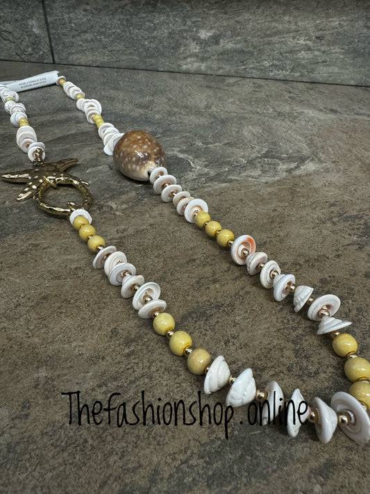 Stone Shells with Starfish Necklace