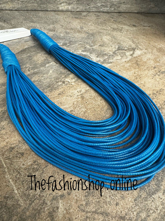 Teal Multi Strand Necklace