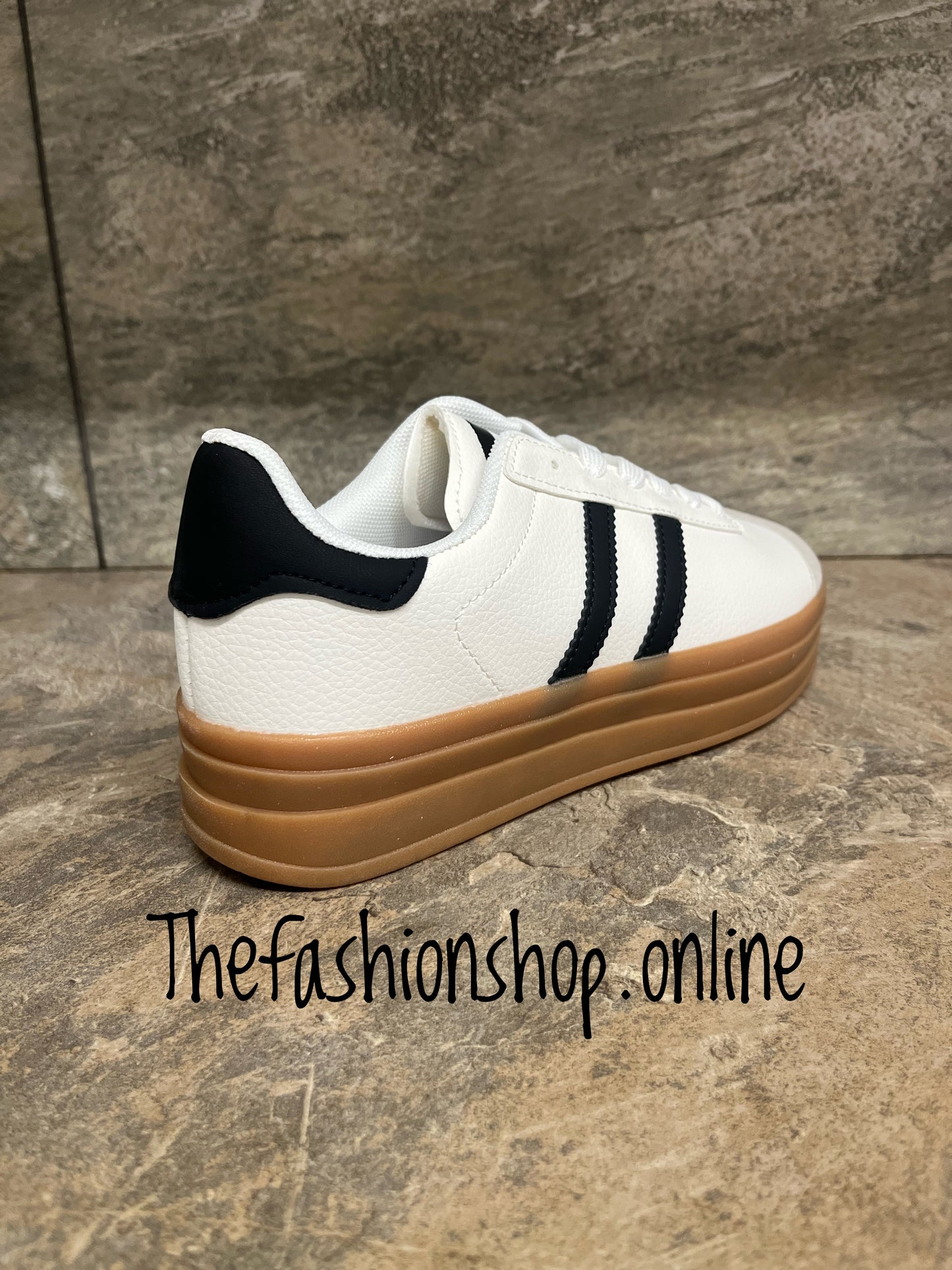 Dolly white and black platform trainers sizes 3-8 (EU 36-41)