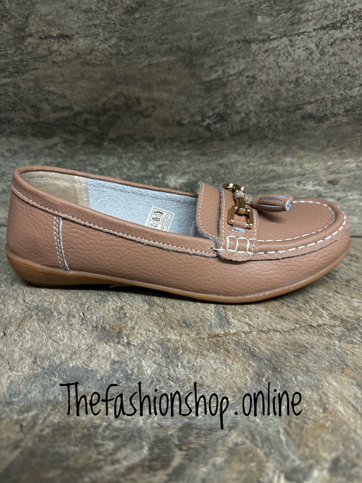 Jo & Joe Nautical wide fit leather mocha loafer 4-8