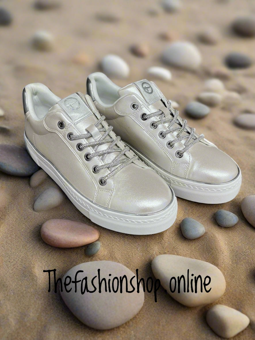 Tamaris white pearl platform trainers sizes 4-9 (37-42)