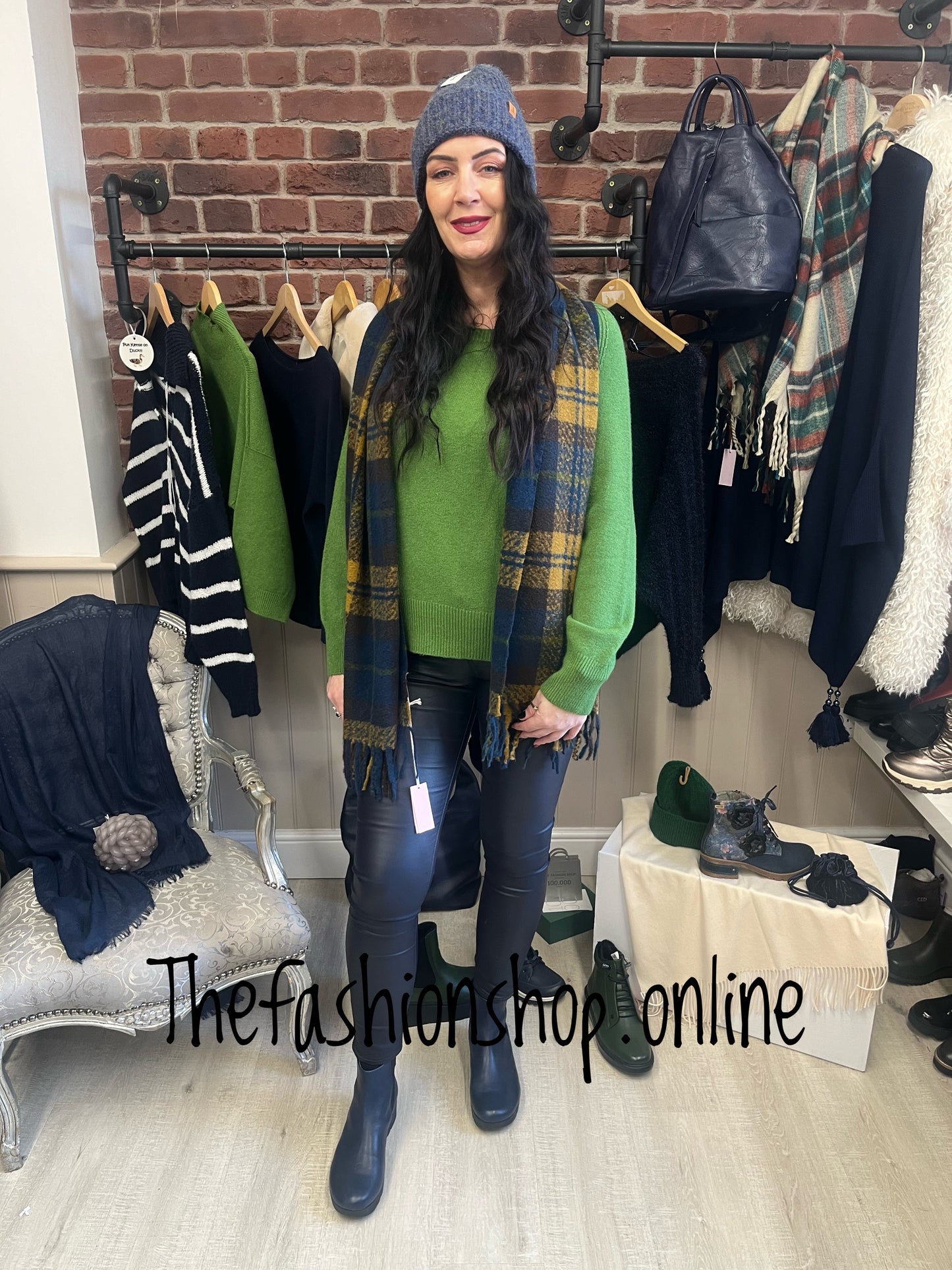 Erika green boxy jumper 12-18