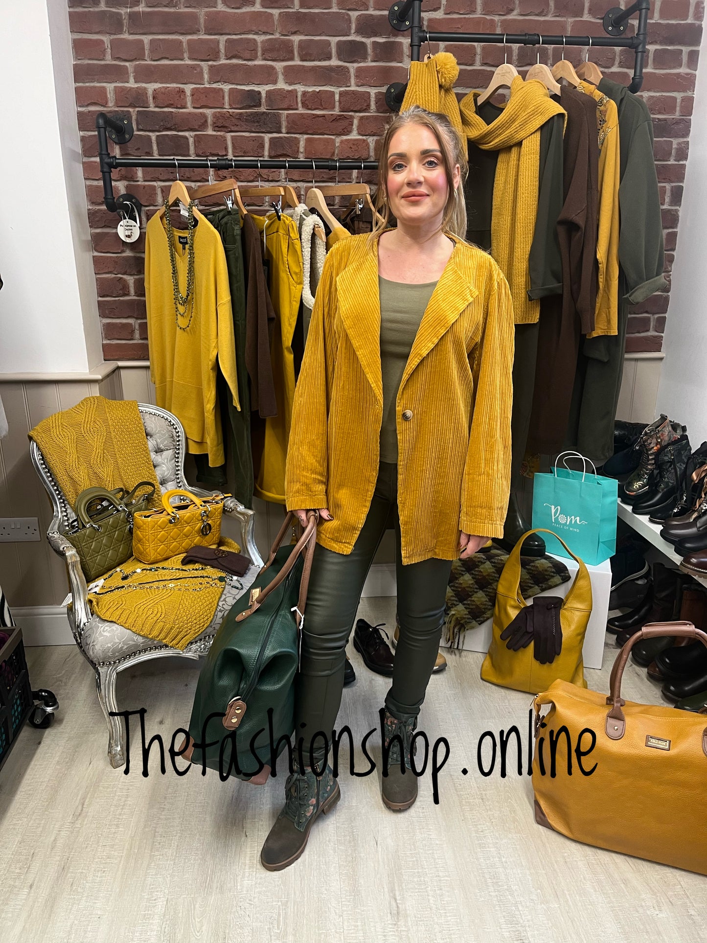 Harriet mustard jumbo cord jacket 10-16