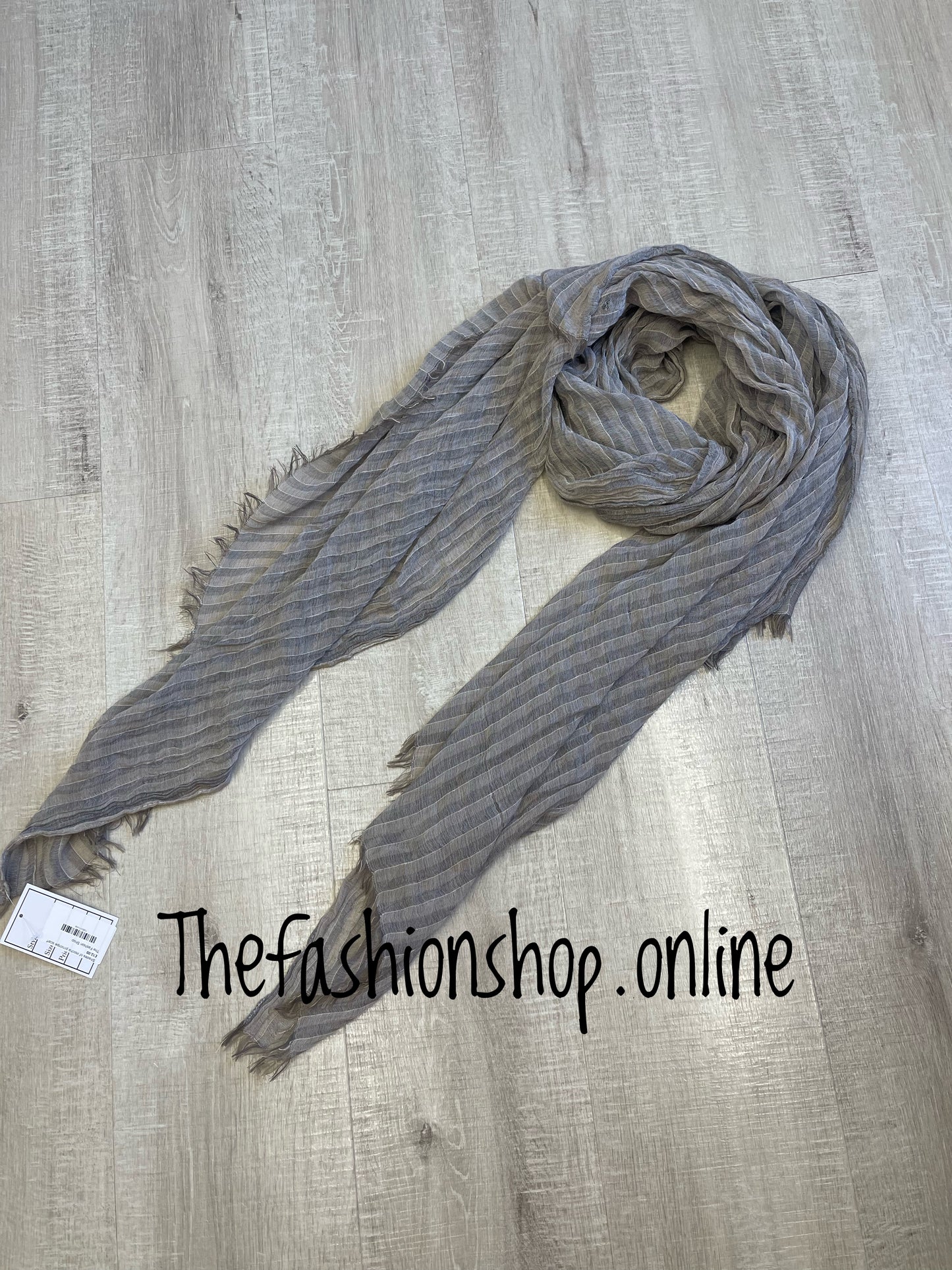 Shades of mocha pinstripe scarf