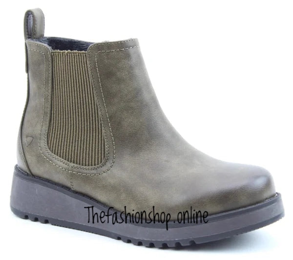 Heavenly Feet Khaki New Rolo 2 Chelsea Boot sizes 4-8 (EU37-42)