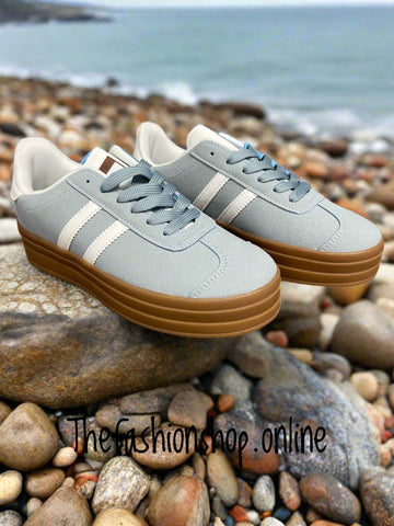 Dolly blue platform trainers sizes 3-8 (EU 36-41)