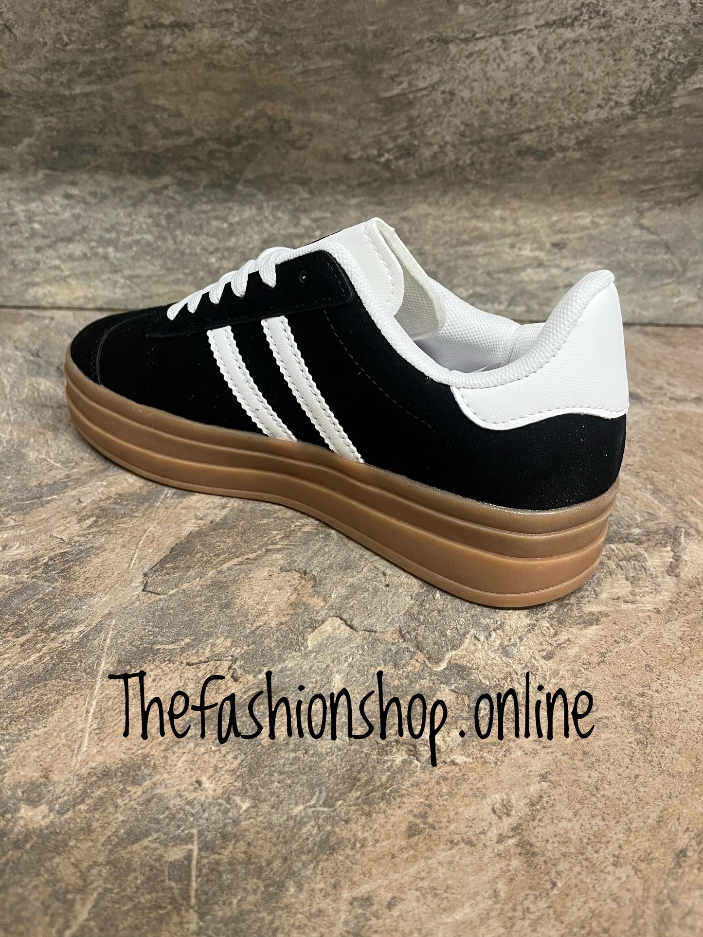 Dolly black and white platform trainers sizes 3-8 (EU 36-41)