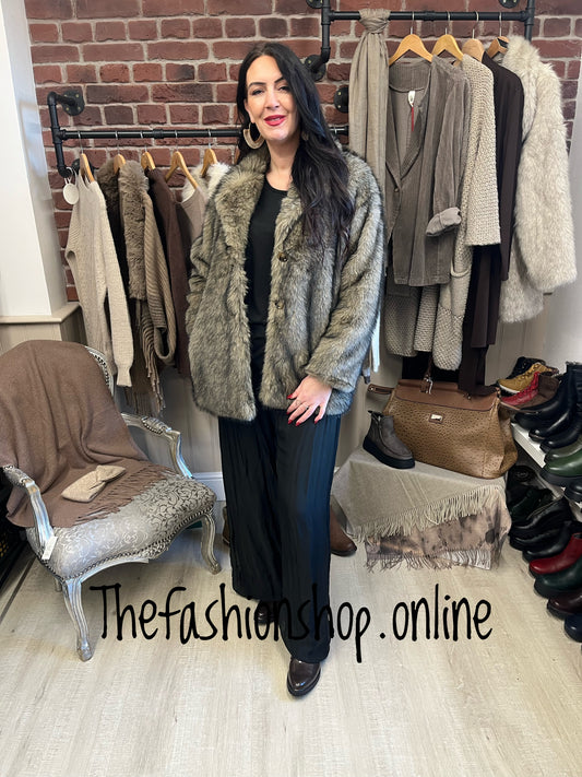 Jess faux fur coat 8-14