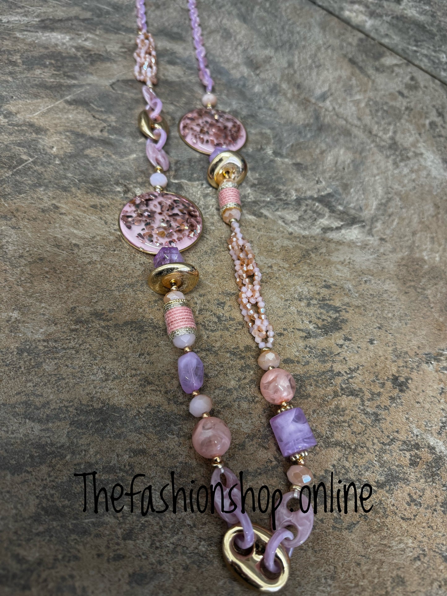 Pink stunning statement necklace