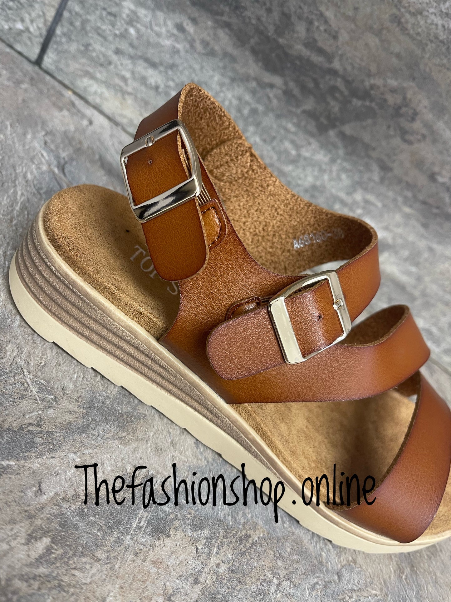 Tan strappy sandal sizes 3-8