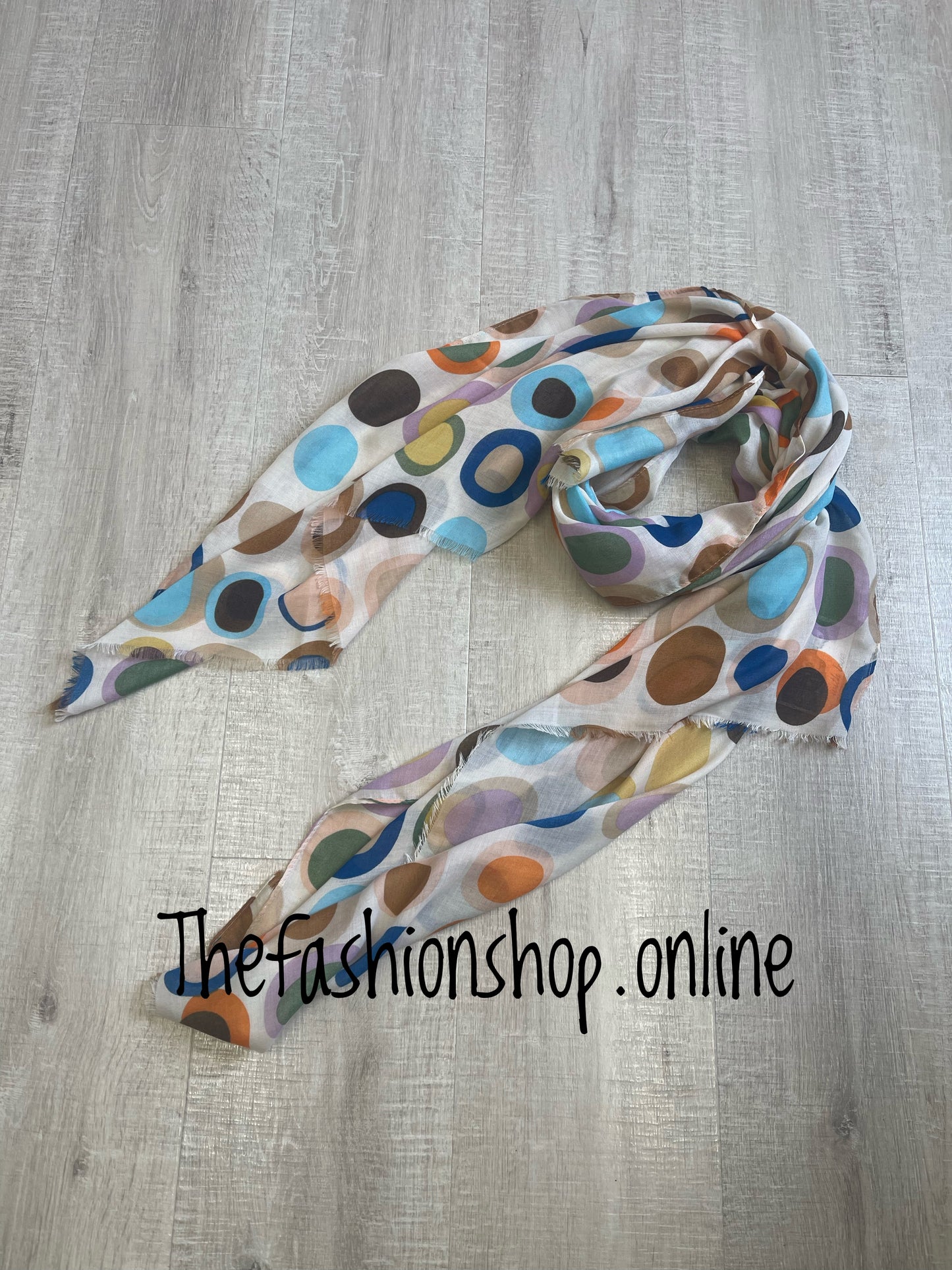 Colourful retro dots scarf