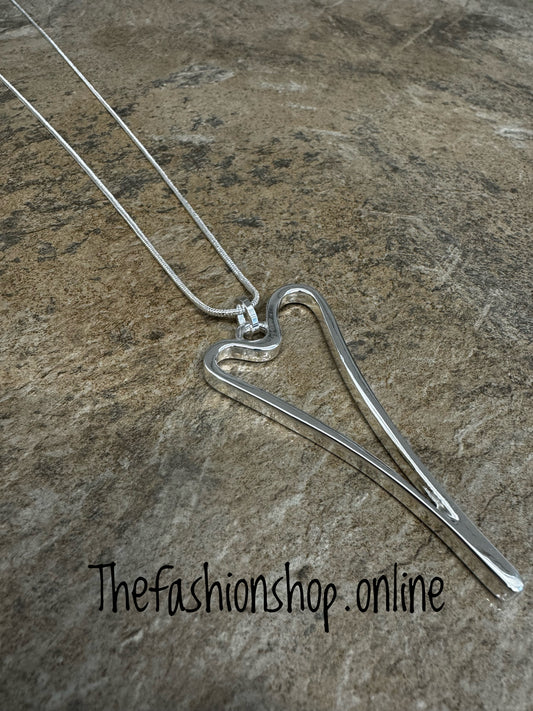 Sarah Tempest silver heart necklace