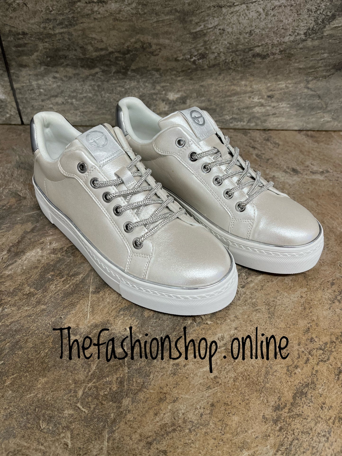 Tamaris white pearl platform trainers sizes 4-9 (37-42)