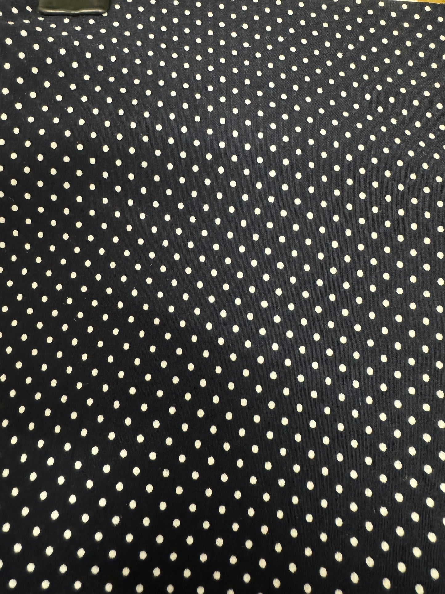 Navy polka dot cropped stretchy sized trousers sizes 10-22