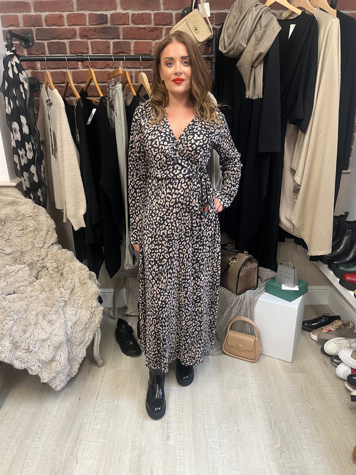 Stella Morgan leopard print wrap dress 8-16