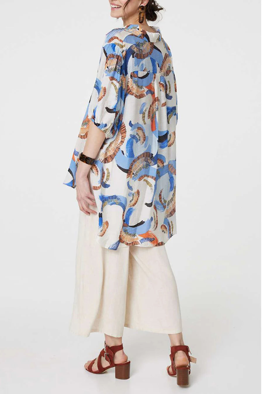 Stella Morgan abstract print oversized blouse sizes 8,10,12,14,16