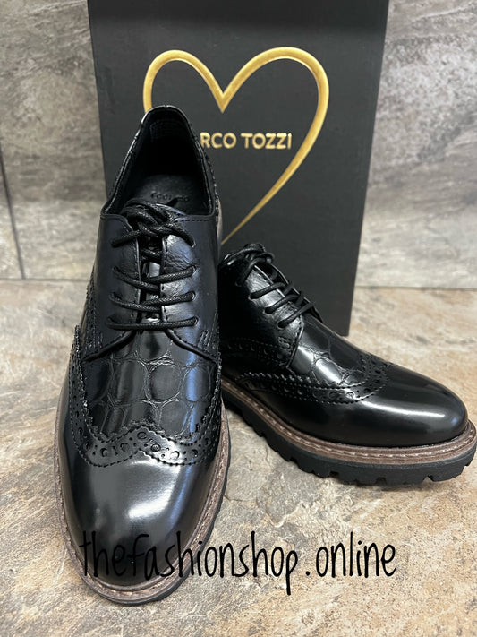 Marco Tozzi black brogue sizes 4-9