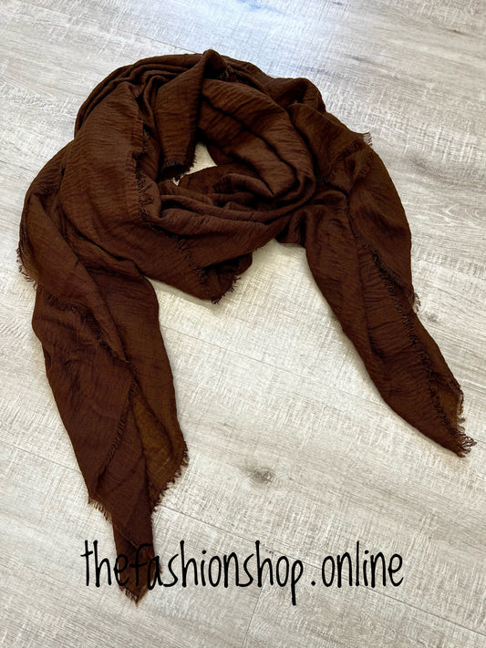 Brown lightweight scarf