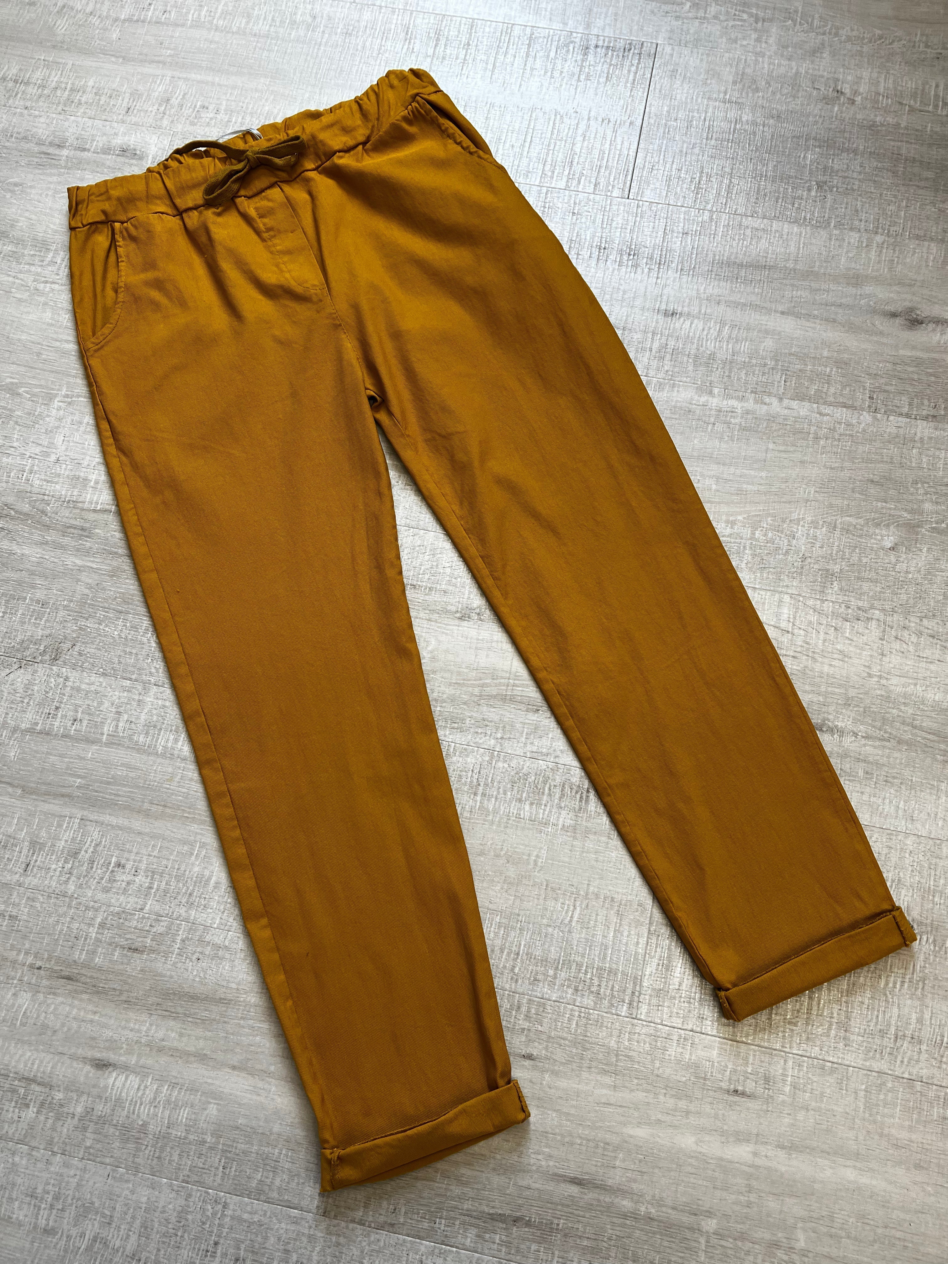 Plus size hot sale mustard pants