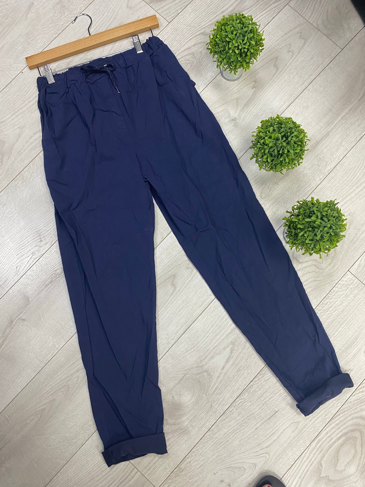 Plus size navy classic magic trousers 18-24