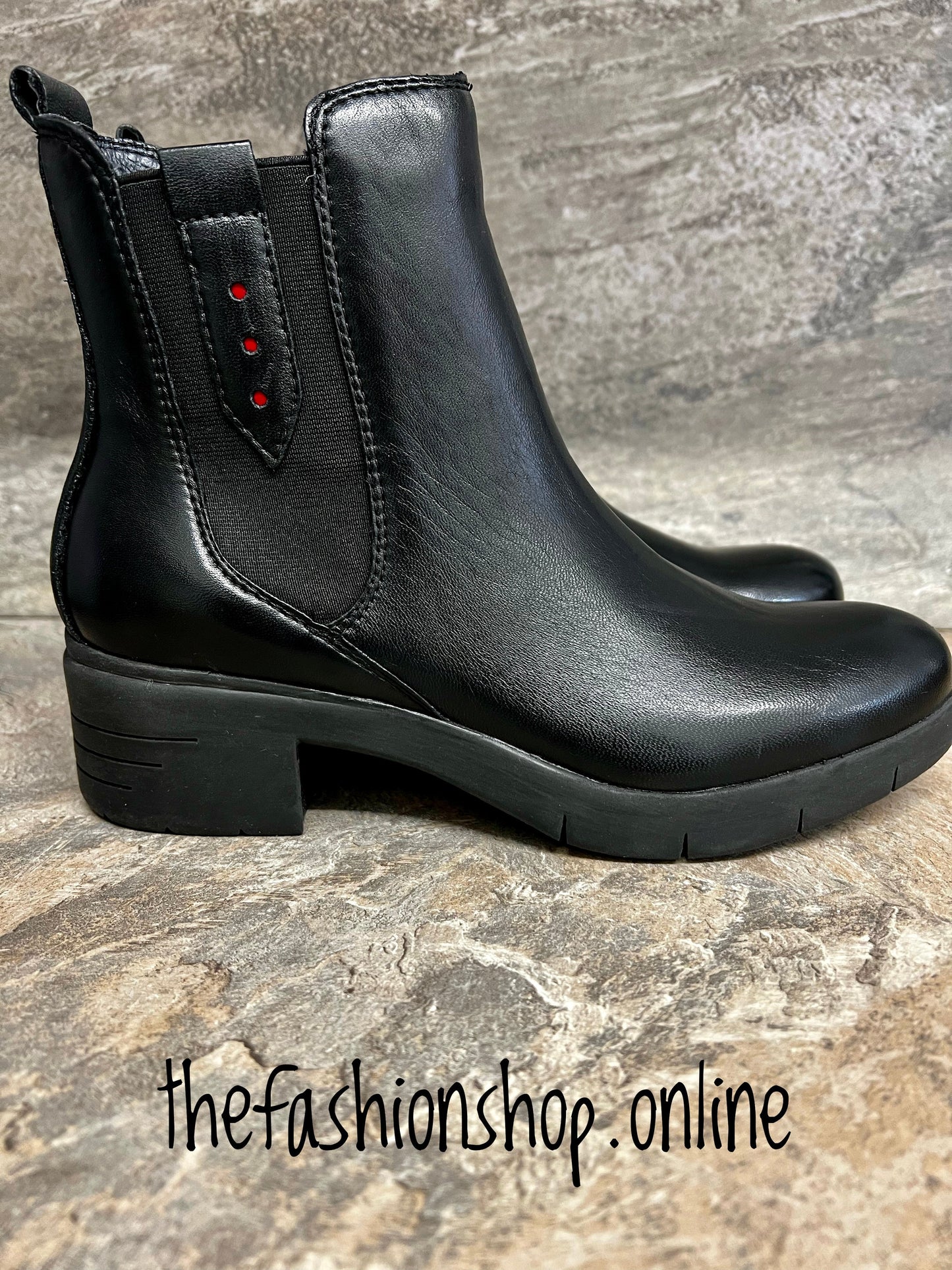 Marco Tozzi Leather Premio black antic boot 4-8