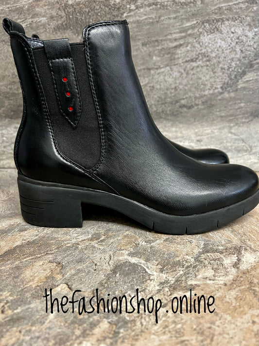 Marco Tozzi Leather Premio black antic boot 4-8