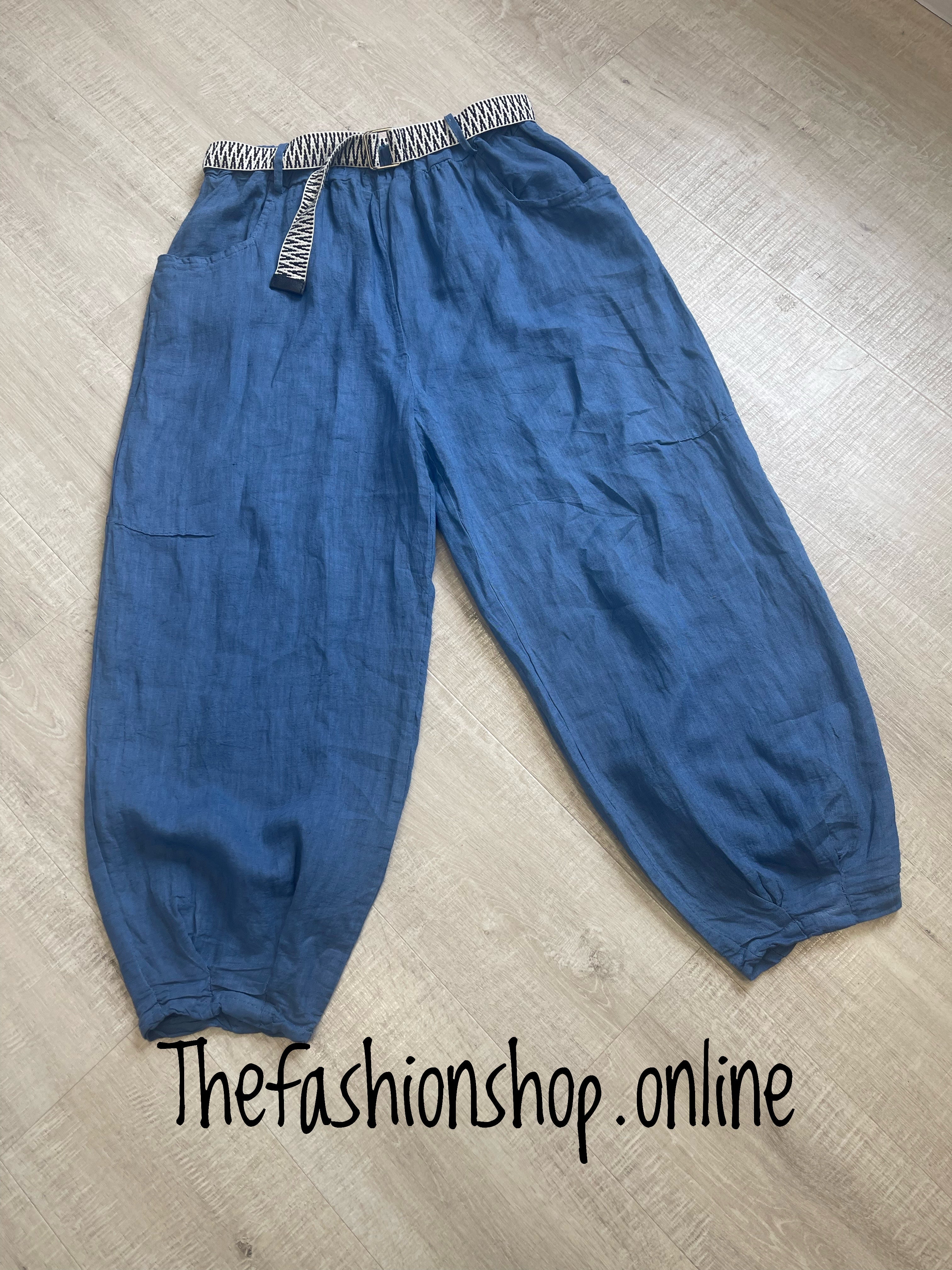 Saloos linen hot sale look trousers