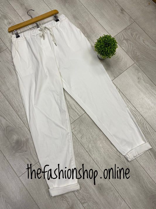 Plus size white classic magic trousers 18-24