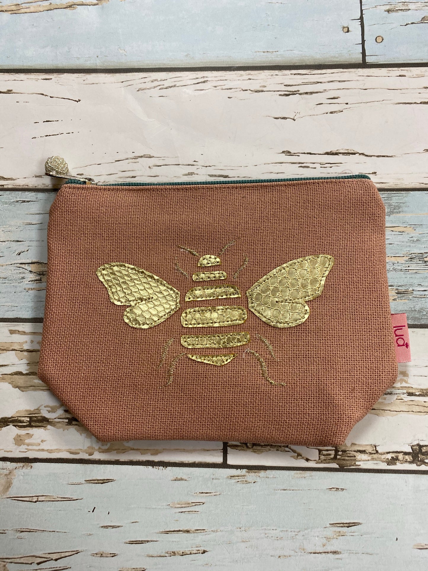 Lua Bee cosmetic purse pink